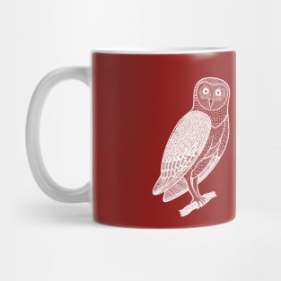 Barn Owls in Love - hand drawn bird watchers design Mug